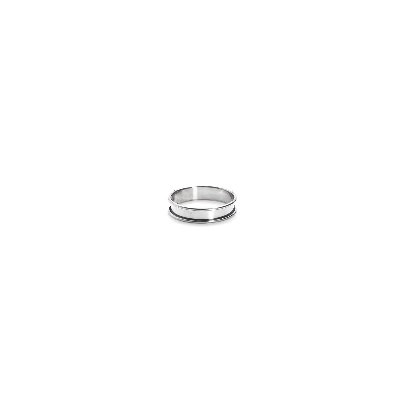 Aro para tarta redondo de acero inoxidable con borde redondeado - Ø 8 cm - Alt. 2 cm