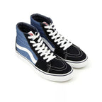 High-Top Leather Sk8-Hi Sneakers, Navy Blue - Unisex