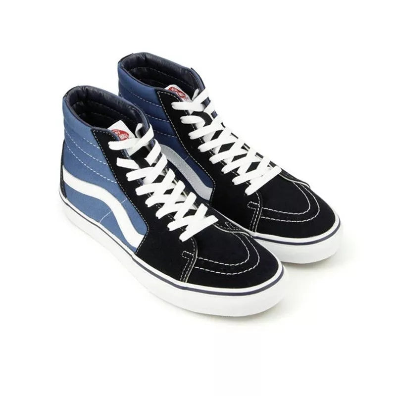 High-Top Leather Sk8-Hi Sneakers, Navy Blue - Unisex