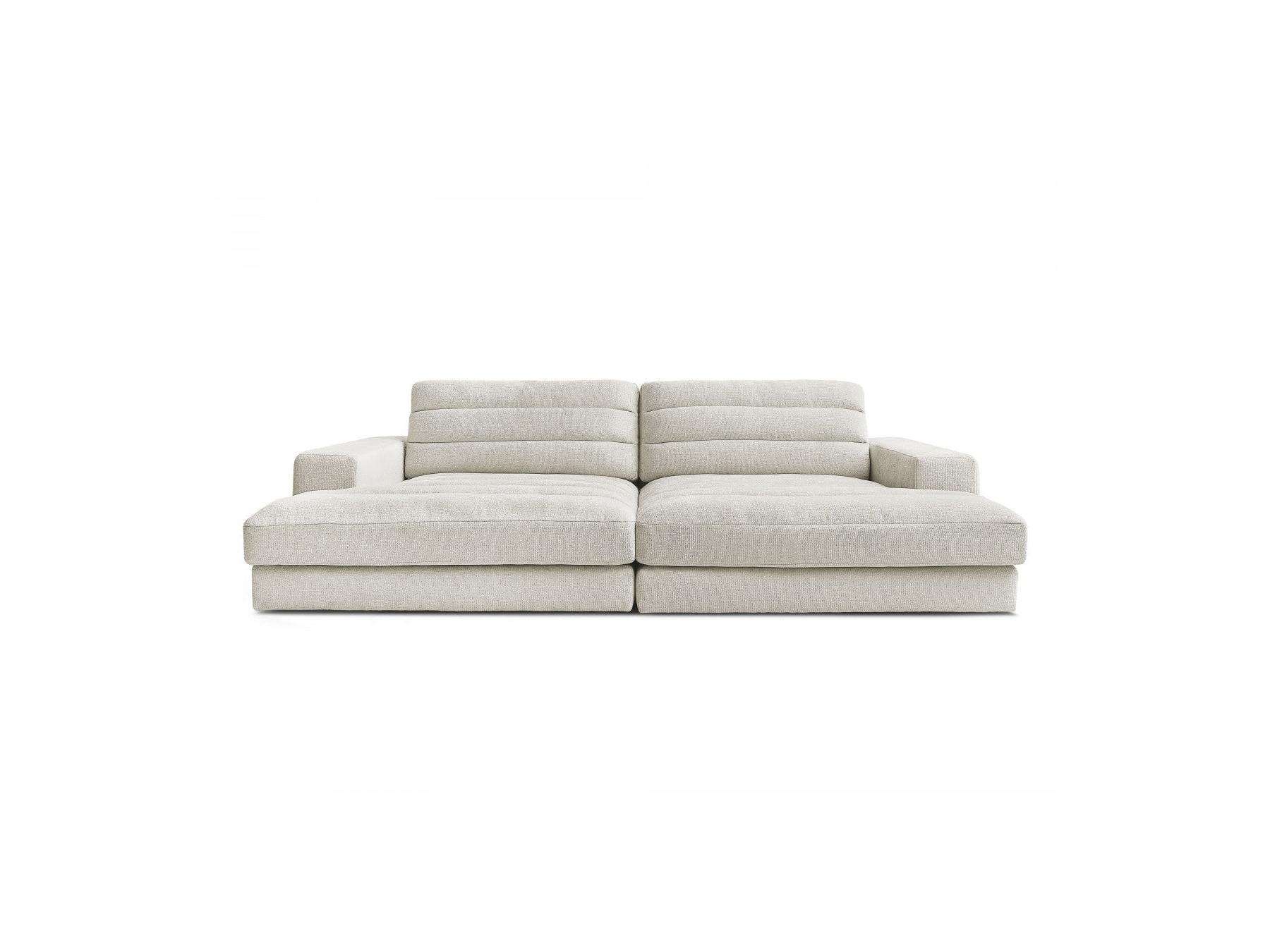 Sierra - Canapé Droit Fixe 4 Places Assise Profonde - Tissu Texturé