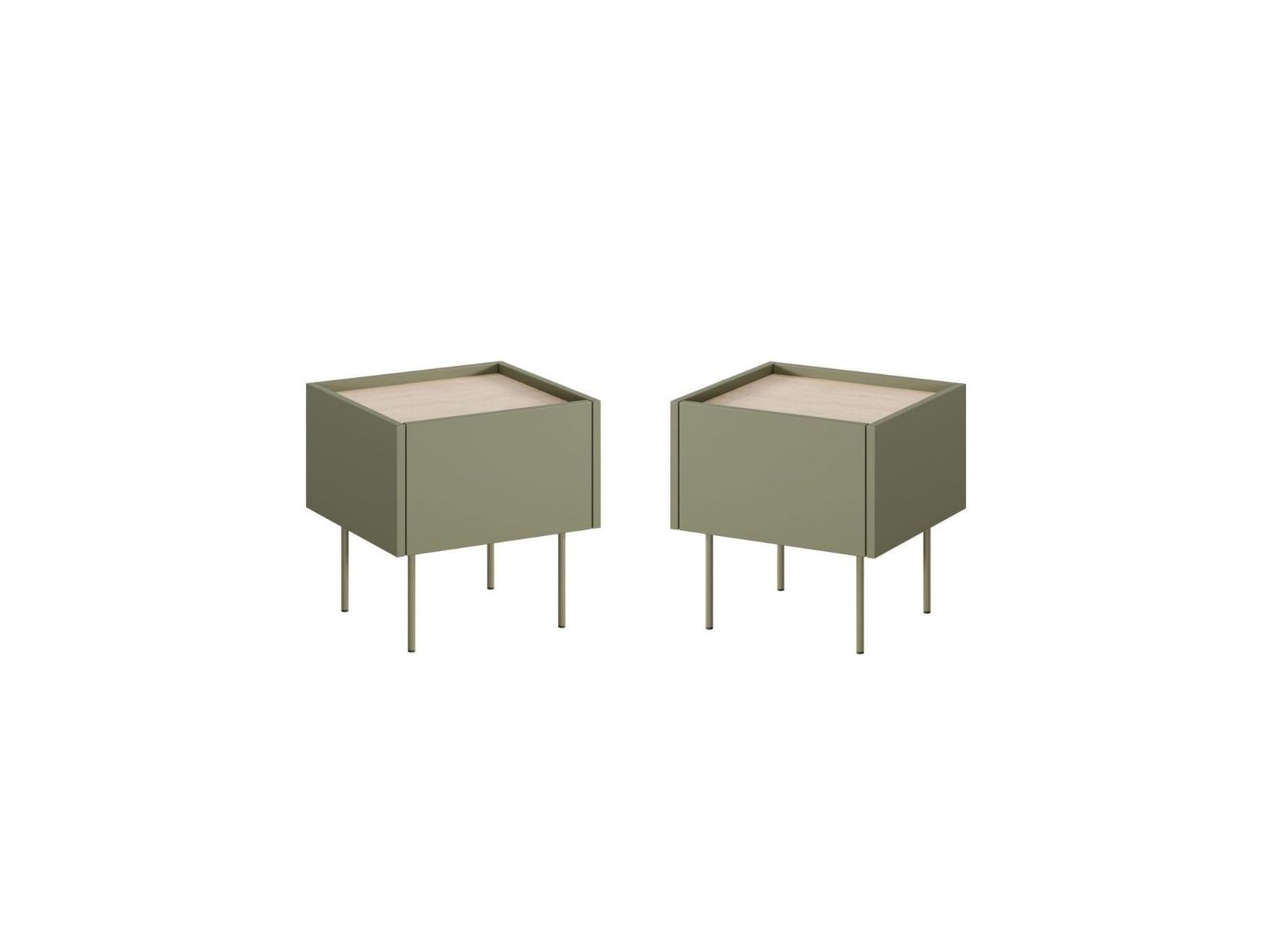 Atlas - Lot De 2 Chevets 1 Tiroir