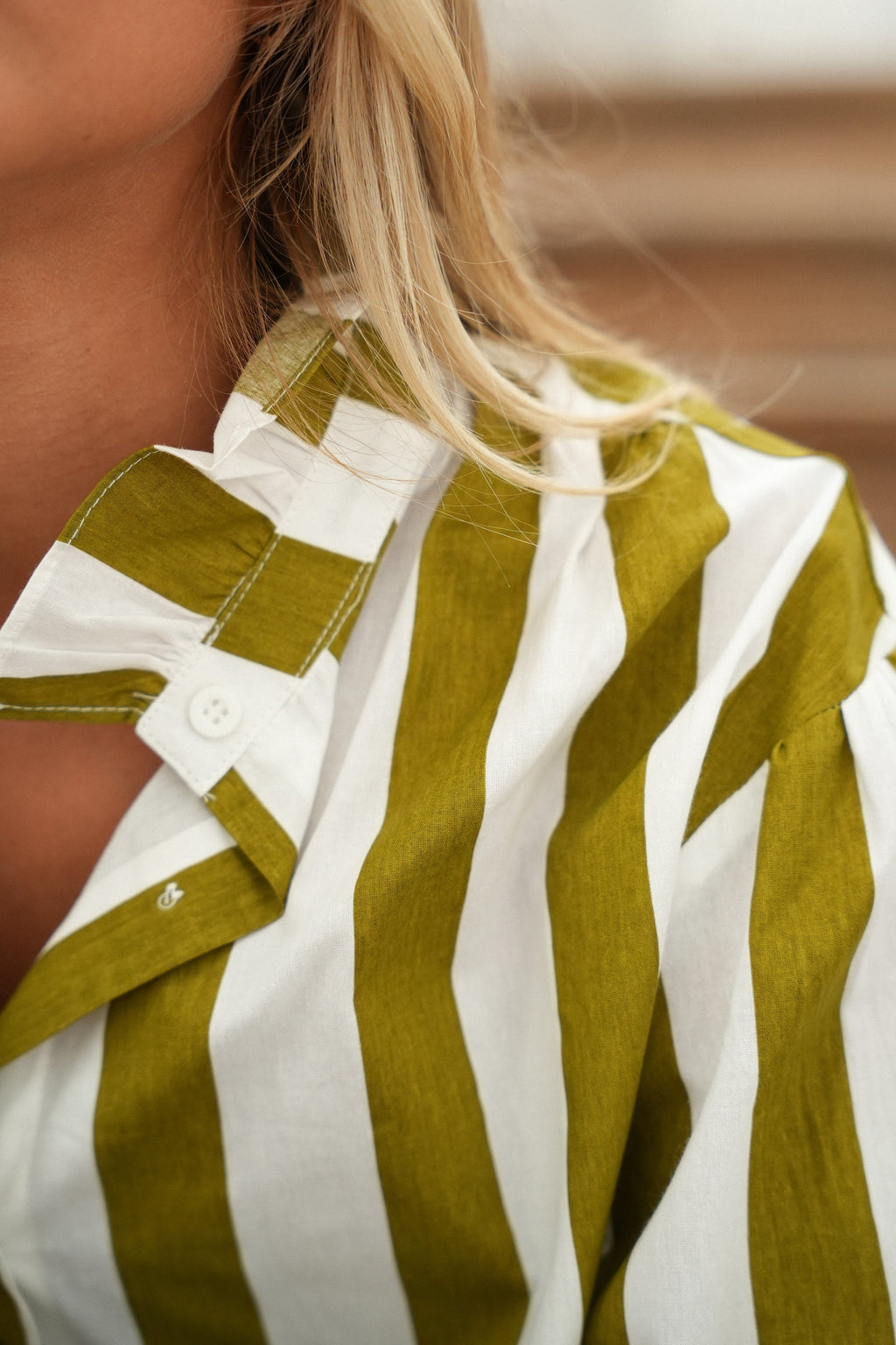 Blusa a righe Manelle - Oliva