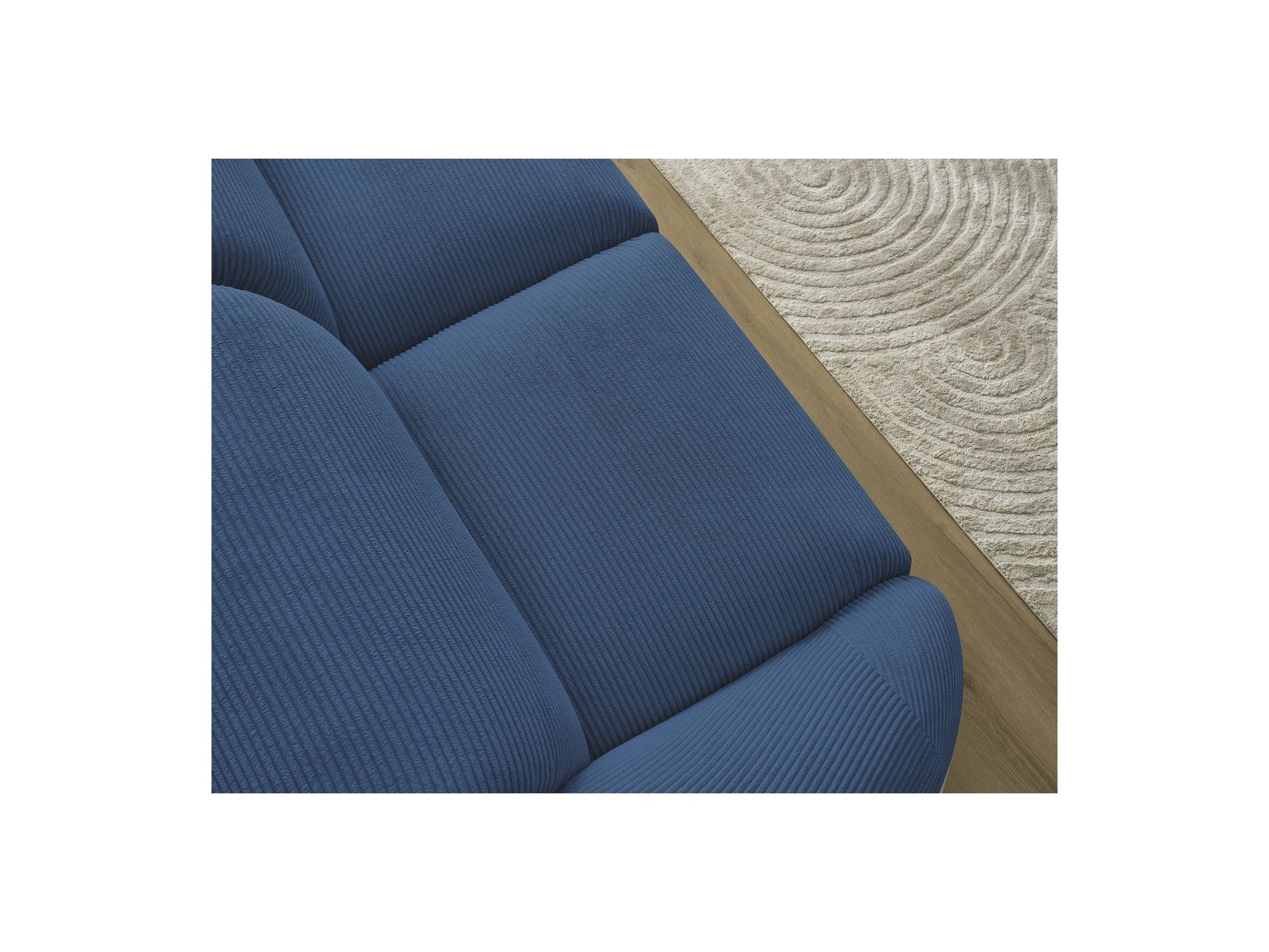 Fixed Straight 2-Seater Sofa - Tina - Corduroy