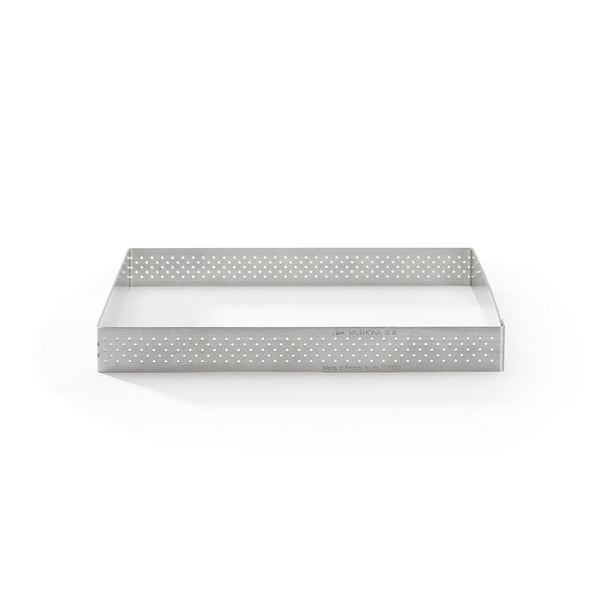 Aro Cuadrado Microperforado Para Tartas De Acero Inoxidable Valrhona
