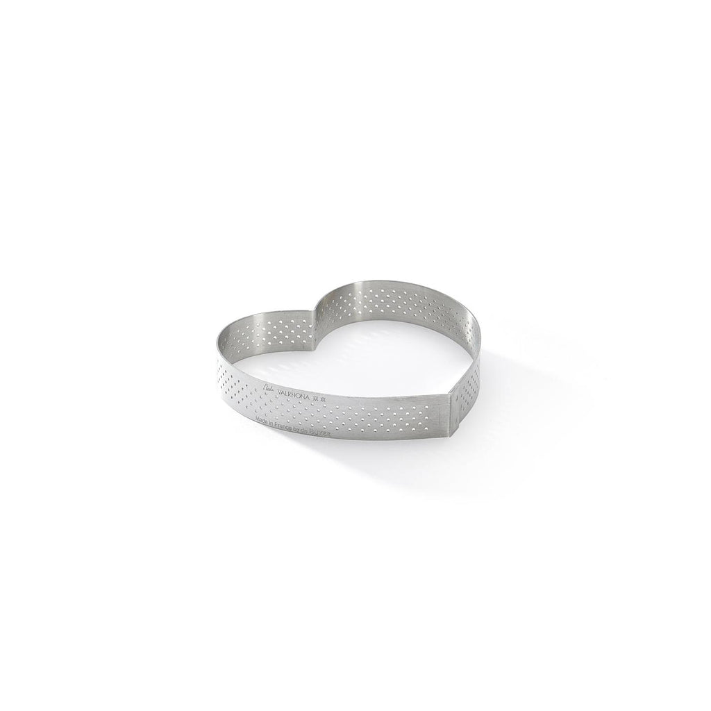 Aro Para Tarta Corazón Perforado En Inox Valrhona - Ø 12 Cm - H. 2 Cm