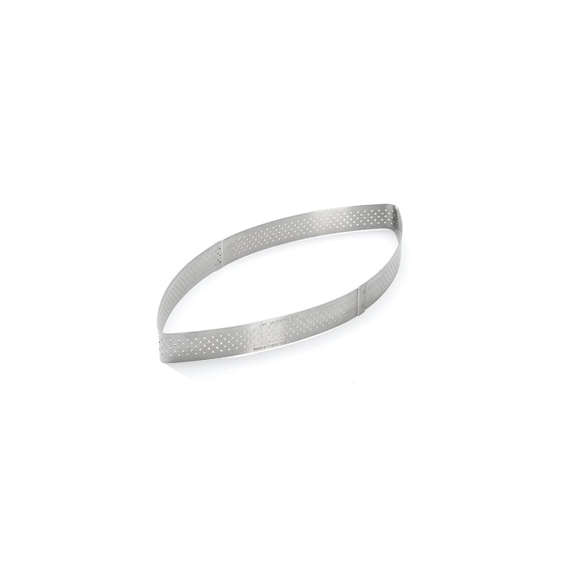 Calisson Stainless Steel Perforated Tart Ring - Valrhona - Stainless Steel