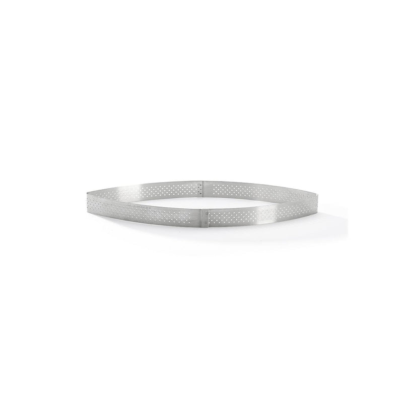 Calisson Stainless Steel Perforated Tart Ring - Valrhona - Stainless Steel