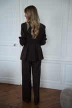 Blazer de Rayas Oslo - Chocolate