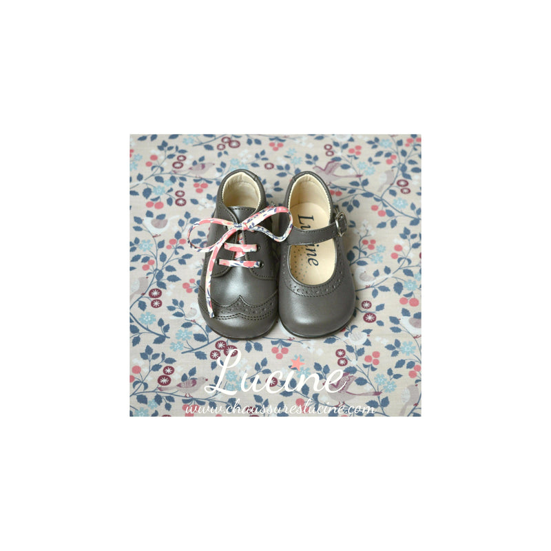 Adonis Golf Toe Booties Shoes - Taupe Gray Leather - Unisex