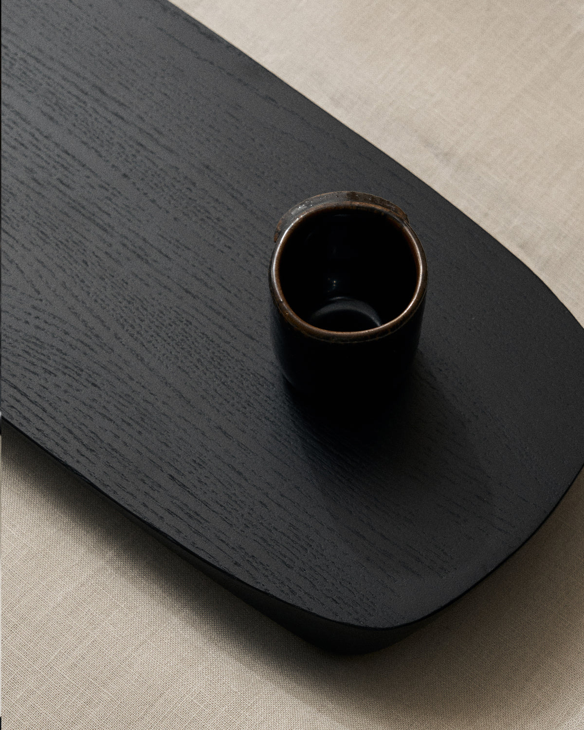 Out Of Lines - Lot De 2 Tasses À Ristretto Sans Anse - Grès - Noir Brun
