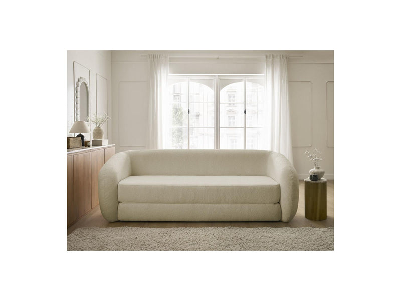 Canapé Droit Convertible Déplimousse - Neyo - Tissu Bouclette