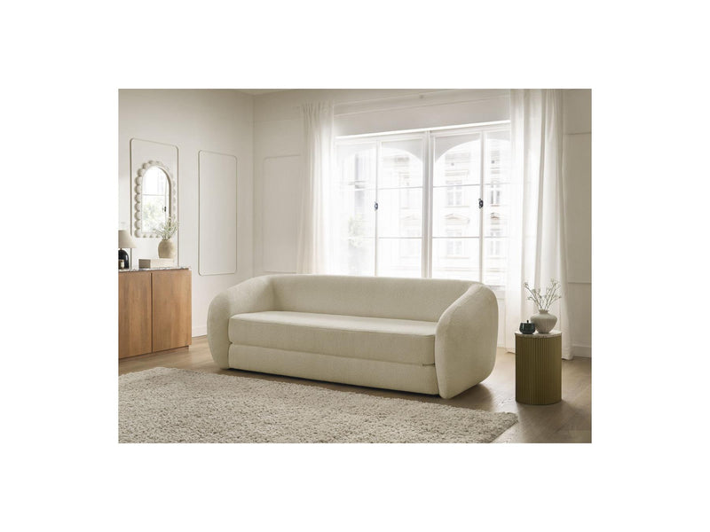 Canapé Droit Convertible Déplimousse - Neyo - Tissu Bouclette