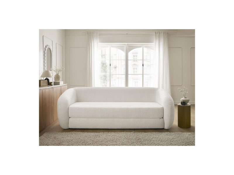 Canapé Droit Convertible Déplimousse - Neyo - Tissu Bouclette