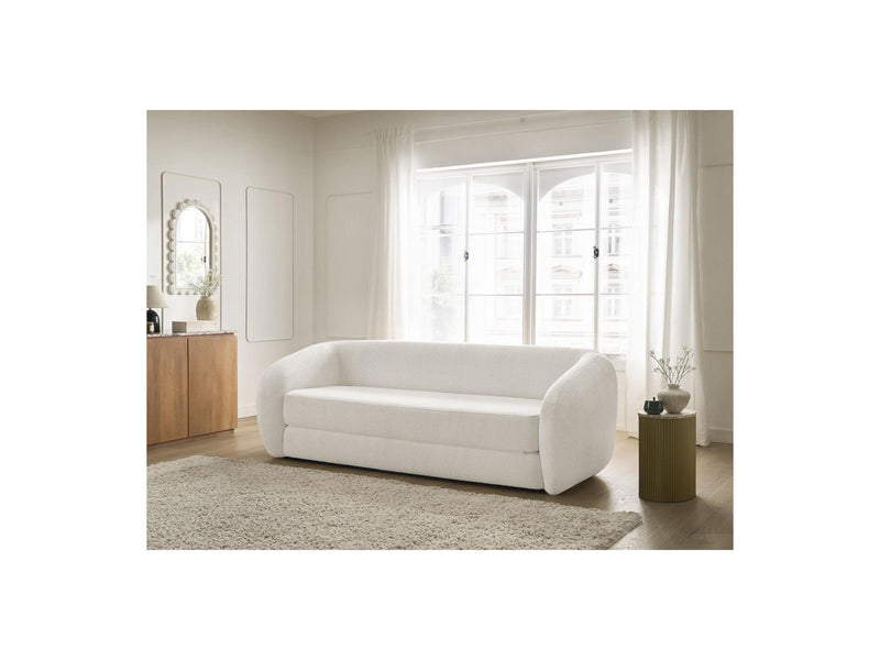 Canapé Droit Convertible Déplimousse - Neyo - Tissu Bouclette