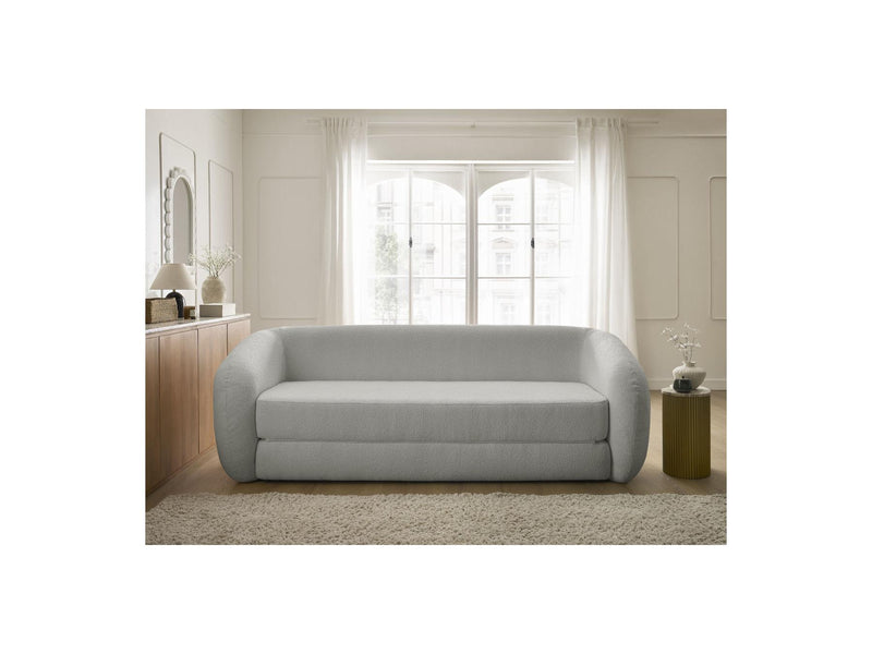 Canapé Droit Convertible Déplimousse - Neyo - Tissu Bouclette