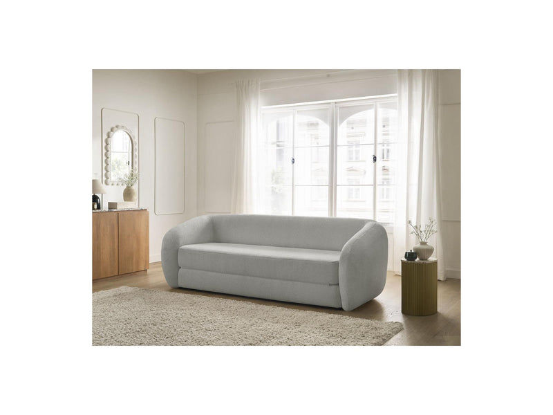 Canapé Droit Convertible Déplimousse - Neyo - Tissu Bouclette