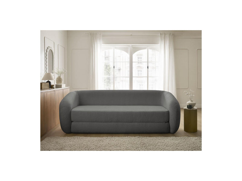 Canapé Droit Convertible Déplimousse - Neyo - Tissu Bouclette