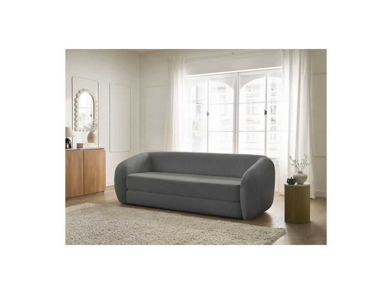 Canapé Droit Convertible Déplimousse - Neyo - Tissu Bouclette