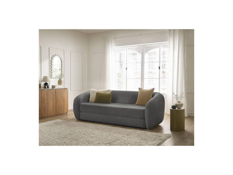 Canapé Droit Convertible Déplimousse - Neyo - Tissu Bouclette