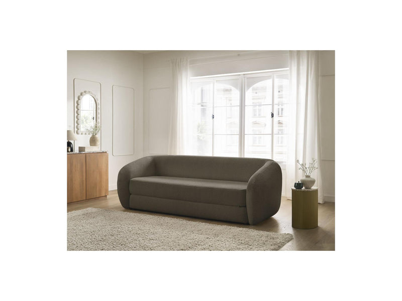 Canapé Droit Convertible Déplimousse - Neyo - Tissu Bouclette