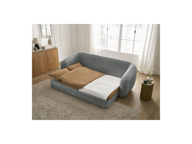 Canapé Droit Convertible Déplimousse - Neyo - Tissu Lisse