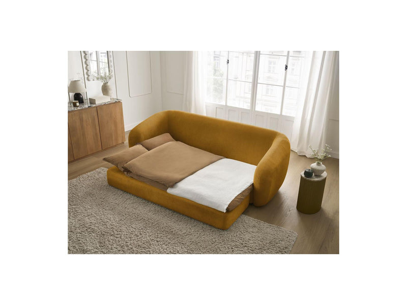 Canapé Droit Convertible Déplimousse - Neyo - Tissu Lisse