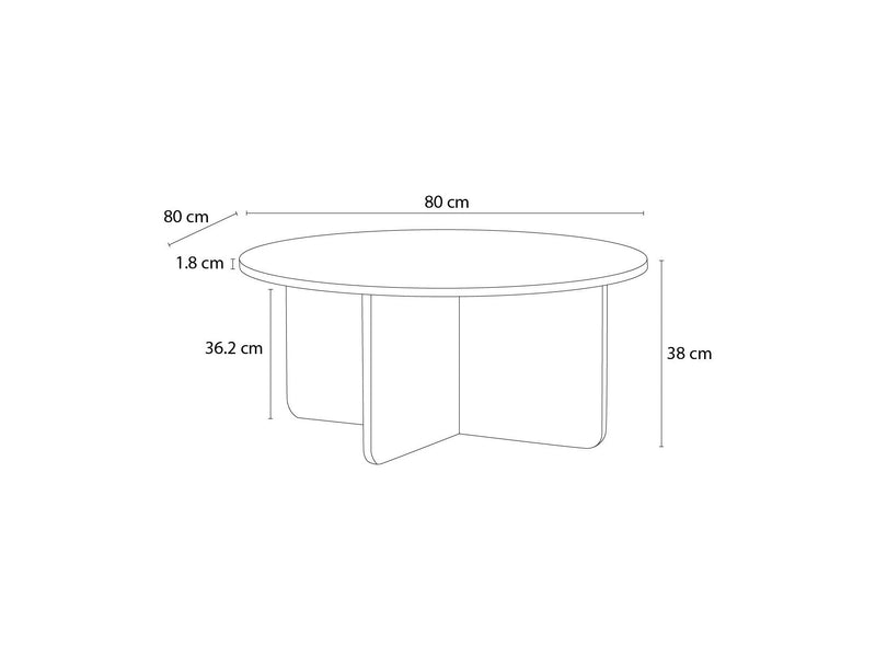 Table Basse - Effet Travertin - Lecce