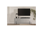 3-Door TV Unit with Top - Mathilde - Marble Effect and Black Legs