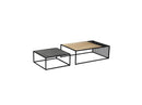 Nesting Coffee Tables - Martin - Solid Mango Wood and Metal