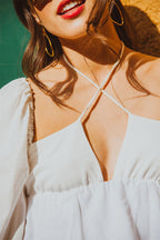 Top Quiterie Linen Viscose White