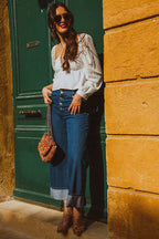 Top Quiterie Linen Viscose White