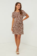 Vestido - Choco/beige