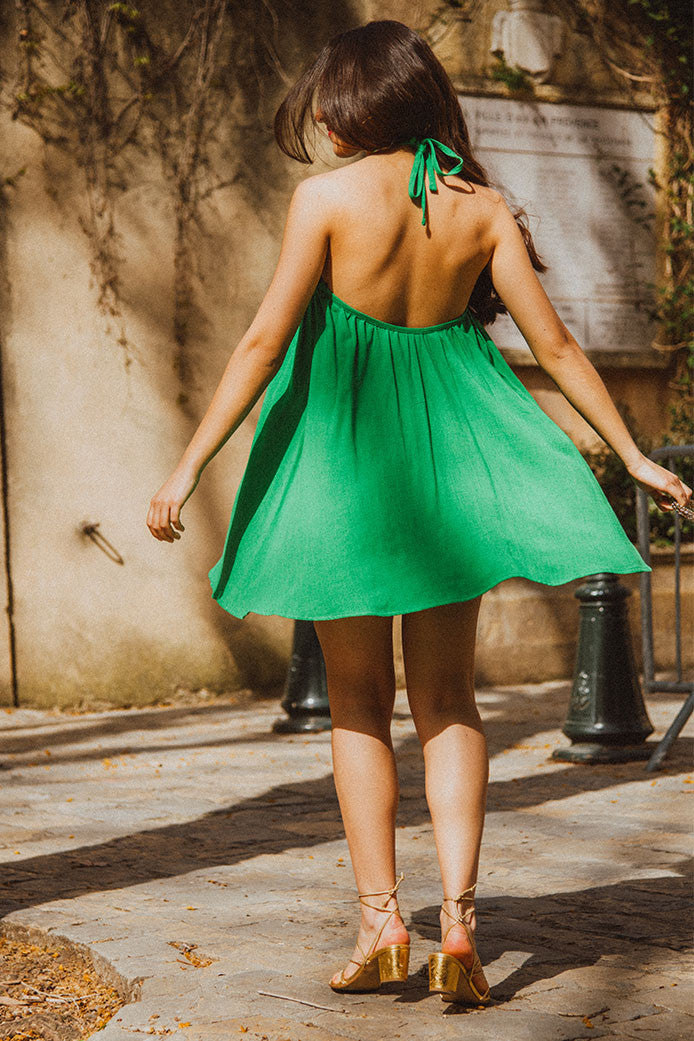 Dress Nanette Linen Viscose Green