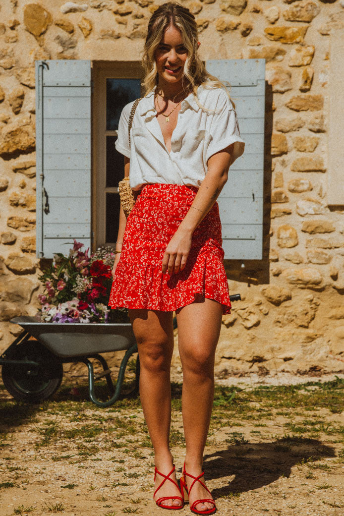 Justine Kuaza Red Skirt