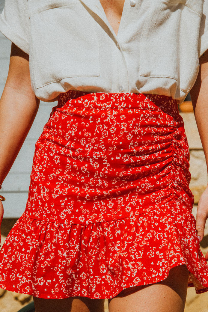 Justine Kuaza Red Skirt