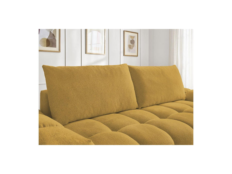 Canapé Droit Convertible Coffre - Everest - Tissu Chiné - 2 Coussins