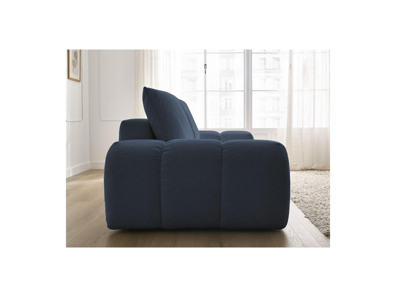 Canapé Droit Convertible Coffre - Everest - Tissu Chiné - 2 Coussins