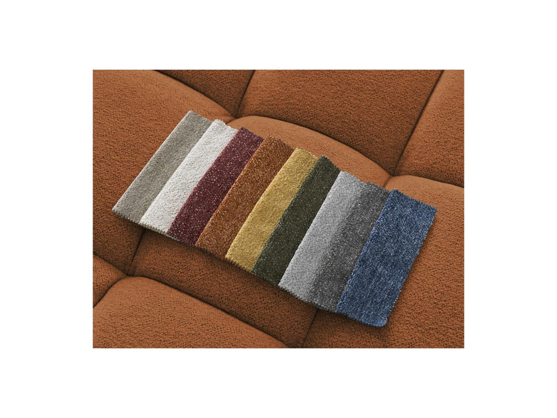 Canapé Droit Convertible Coffre - Everest - Tissu Chiné - 5 Coussins