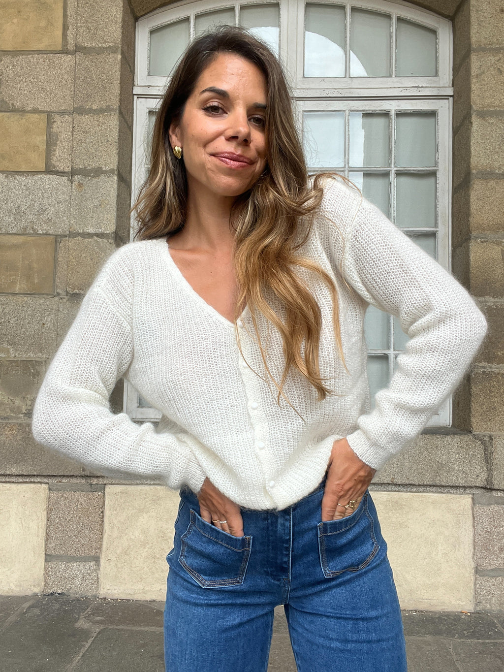 Alice White Wool Cardigan