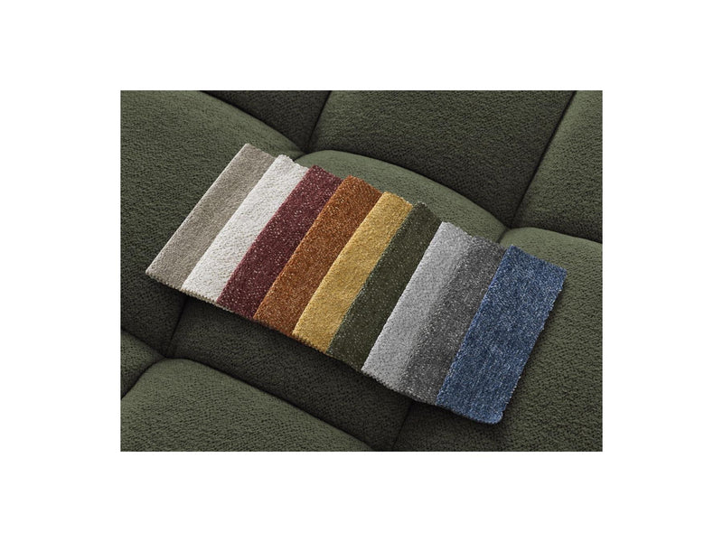 Canapé Droit Convertible Coffre - Everest - Tissu Chiné - 5 Coussins