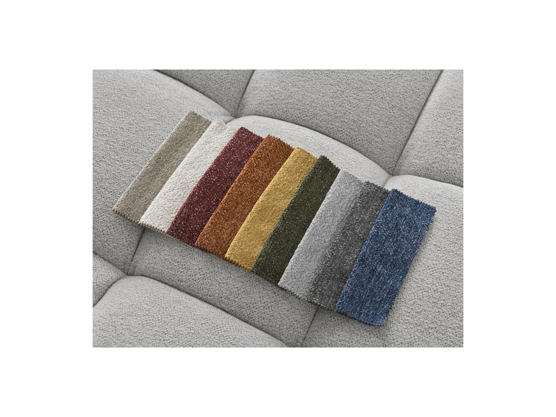 Canapé Droit Convertible Coffre - Everest - Tissu Chiné - 5 Coussins