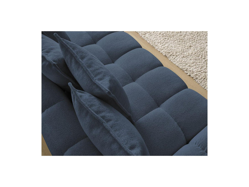 Canapé Droit Convertible Coffre - Everest - Tissu Chiné - 5 Coussins