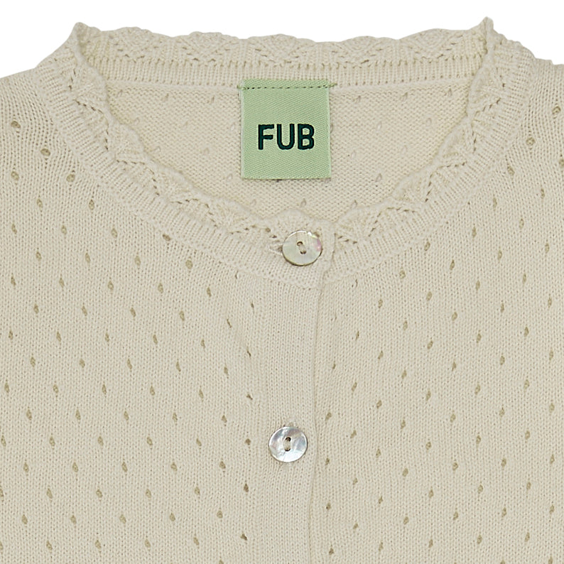 Fub - Cárdigan de algodón orgánico Crudo