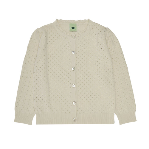Fub - Cárdigan de algodón orgánico Crudo