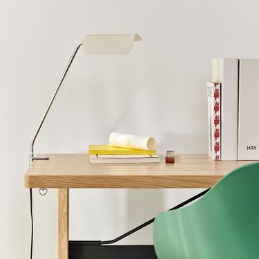 Lampe De Bureau Blanc Oyster À Pince Apex - Hay