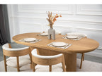 Malmousque - Mesa de comedor extensible de 210 a 270 cm en chapa de roble macizo