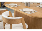 Malmousque - Mesa de comedor extensible de 210 a 270 cm en chapa de roble macizo