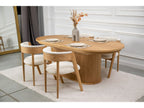 Malmousque - Ensemble Avec Table À Manger Extensible 210 À 270 Cm + 6 Chaises Bastide Placage Chêne Massif