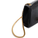 Saint Laurent - Bolso Kate Medium De Piel Con Grabado De Cocodrilo Y Borla - Mujeres - Negro