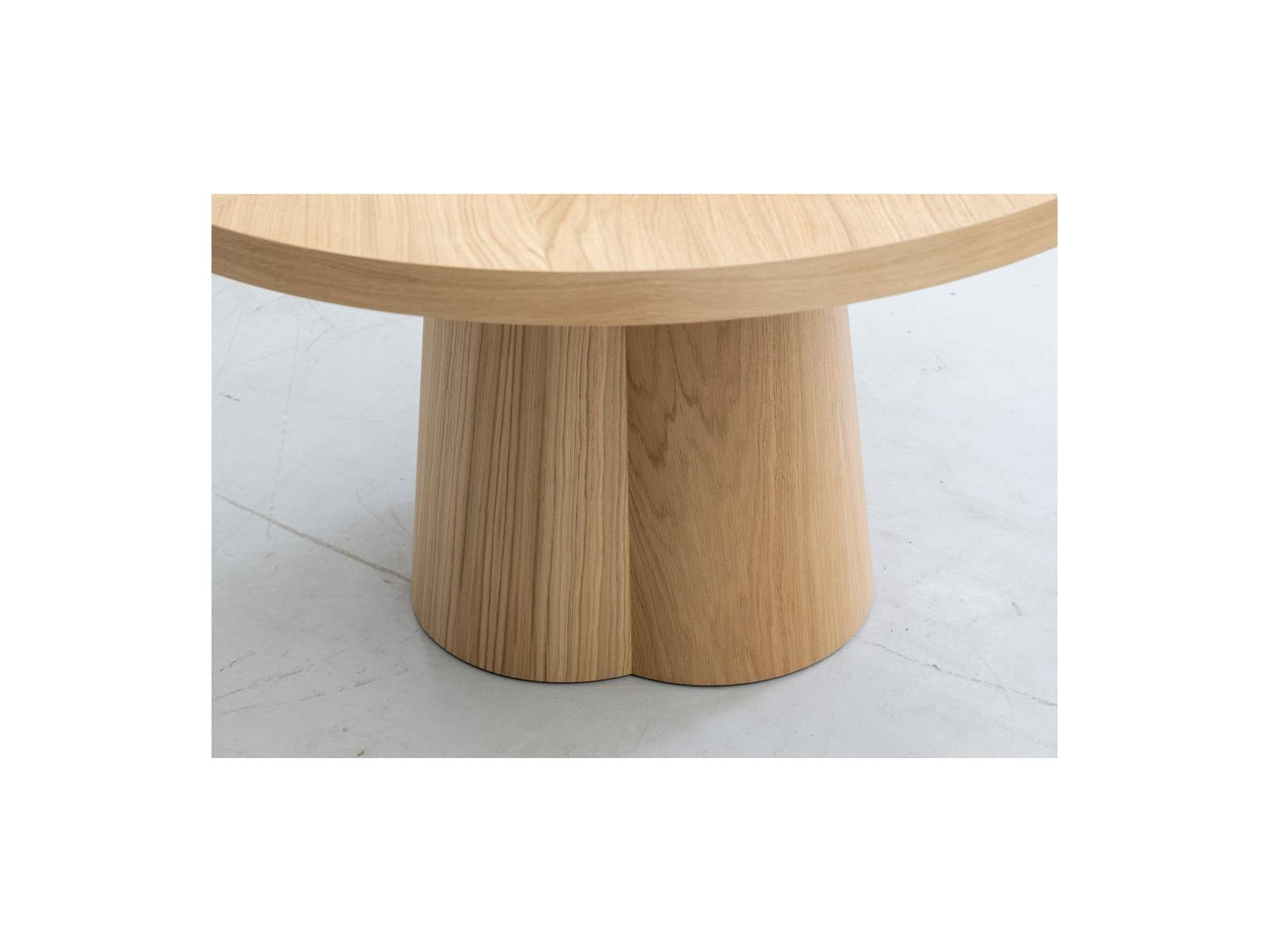 Sugiton - Set with Extendable Round Dining Table 130 to 180 cm + Set of Bastide Solid Oak Veneer Chairs - Set of 6 Chairs